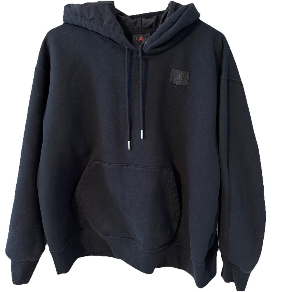 Air Jordan Flight Black Fleece Hoodie Satin FV7050-010 $98 - Women’s Medium